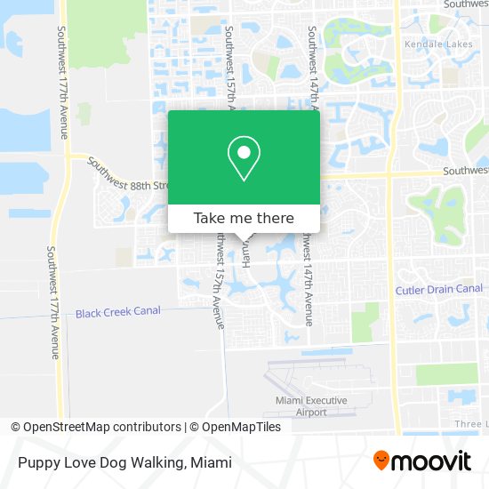 Puppy Love Dog Walking map