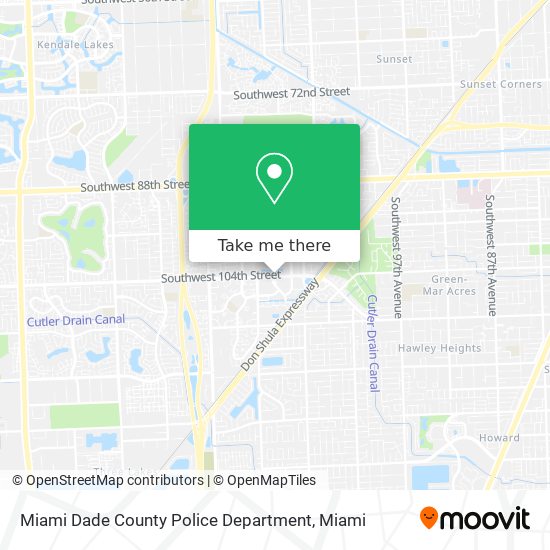 Mapa de Miami Dade County Police Department