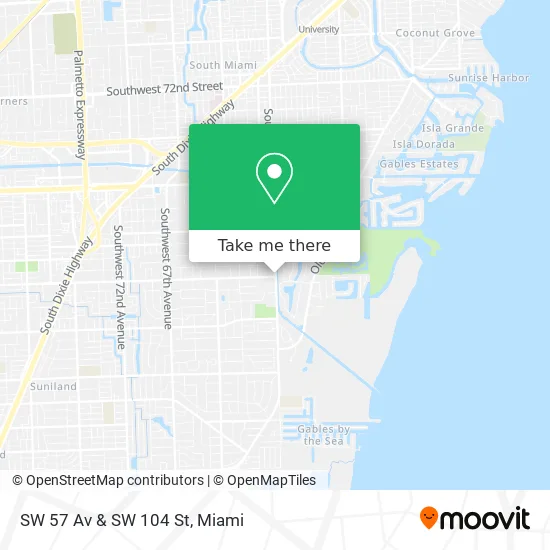 SW 57 Av & SW 104 St map