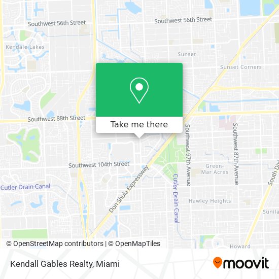 Kendall Gables Realty map