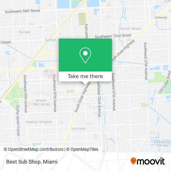 Best Sub Shop map
