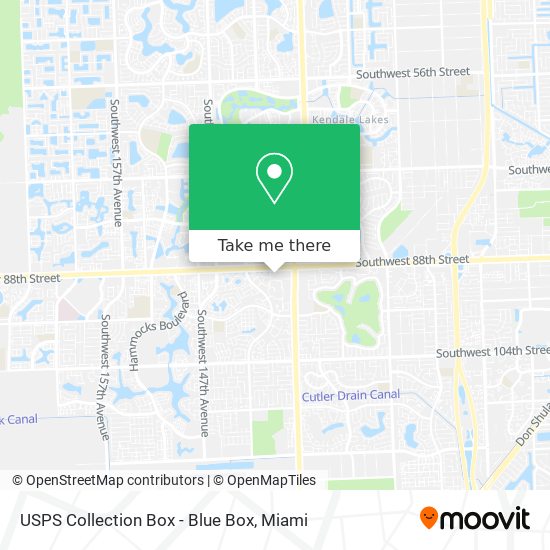 USPS Collection Box - Blue Box map