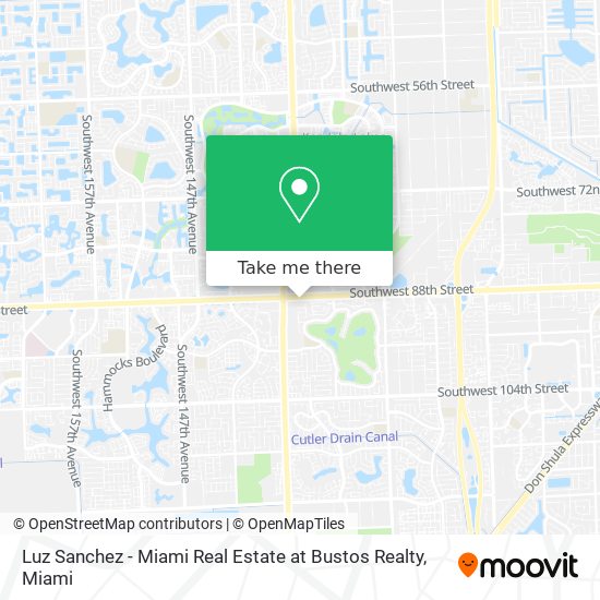 Mapa de Luz Sanchez - Miami Real Estate at Bustos Realty