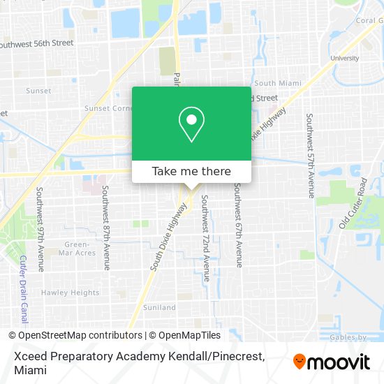 Mapa de Xceed Preparatory Academy Kendall / Pinecrest