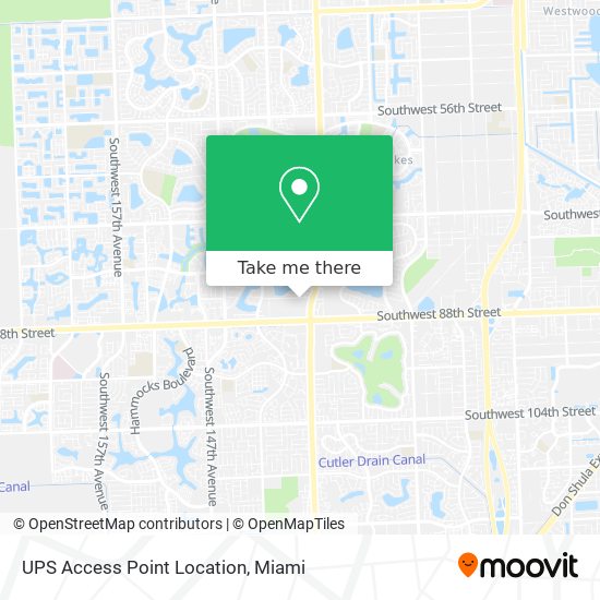 UPS Access Point Location map