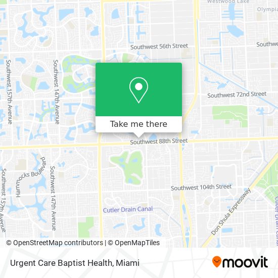 Mapa de Urgent Care Baptist Health