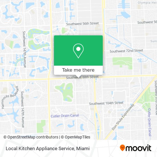 Local Kitchen Appliance Service map