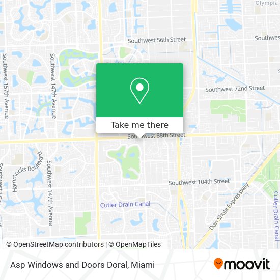 Asp Windows and Doors Doral map