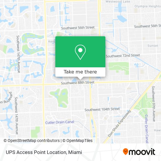 UPS Access Point Location map