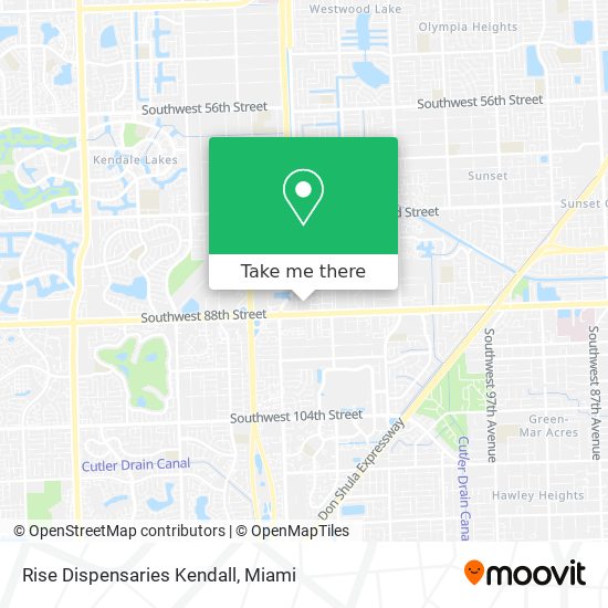Mapa de Rise Dispensaries Kendall