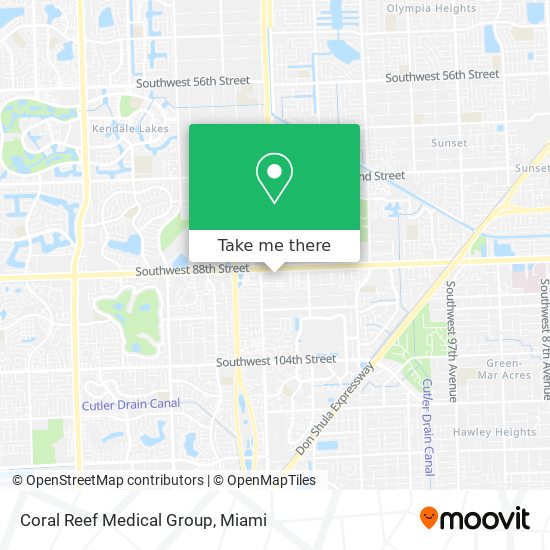 Coral Reef Medical Group map