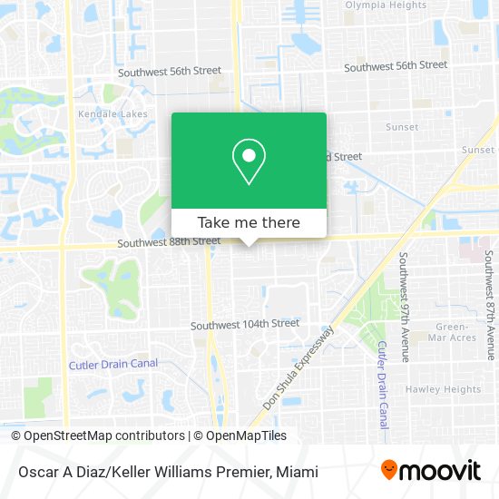 Mapa de Oscar A Diaz / Keller Williams Premier