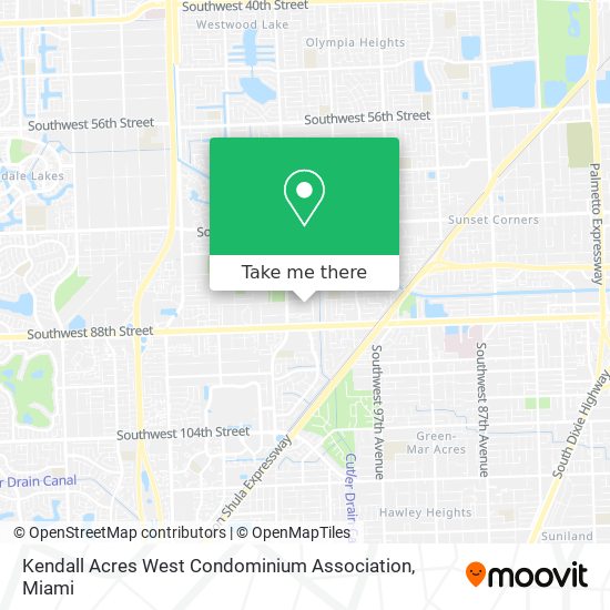 Kendall Acres West Condominium Association map