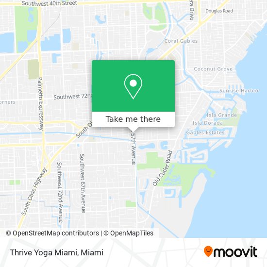 Mapa de Thrive Yoga Miami