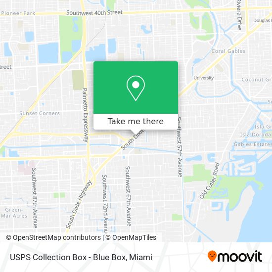 USPS Collection Box - Blue Box map