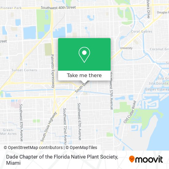 Dade Chapter of the Florida Native Plant Society map