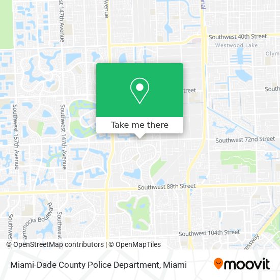 Miami-Dade County Police Department map