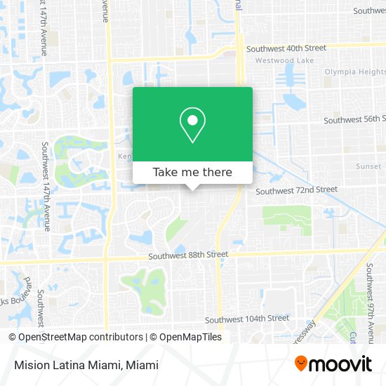 Mapa de Mision Latina Miami