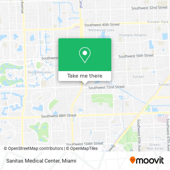 Mapa de Sanitas Medical Center