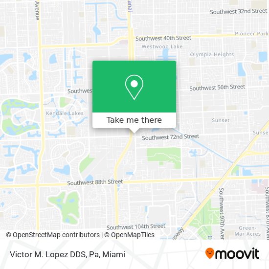 Victor M. Lopez DDS, Pa map