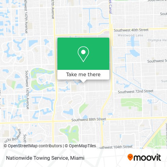 Mapa de Nationwide Towing Service