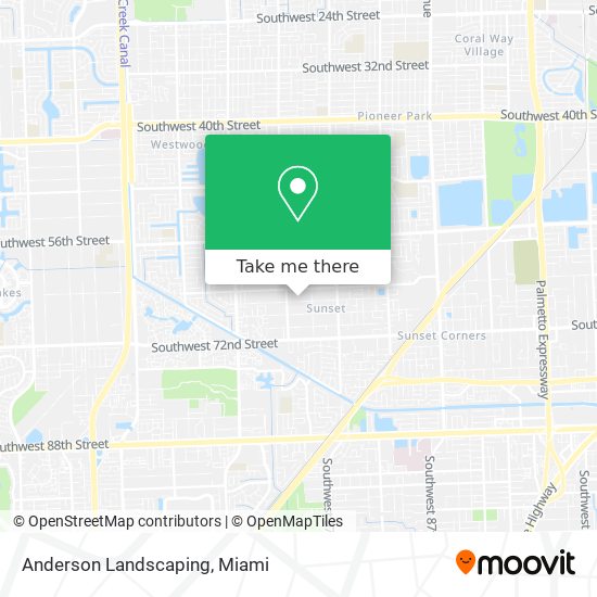 Anderson Landscaping map