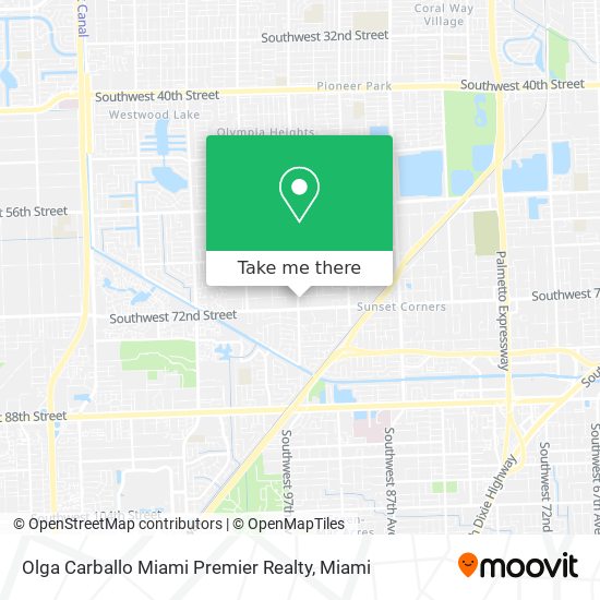 Olga Carballo Miami Premier Realty map