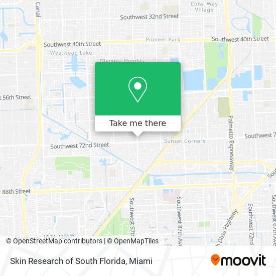 Skin Research of South Florida map