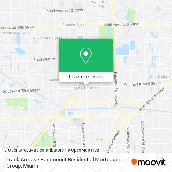 Mapa de Frank Armas - Paramount Residential Mortgage Group