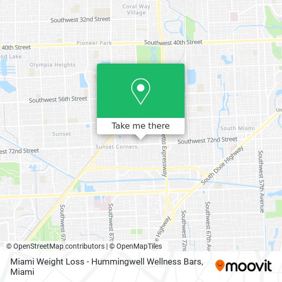 Mapa de Miami Weight Loss - Hummingwell Wellness Bars
