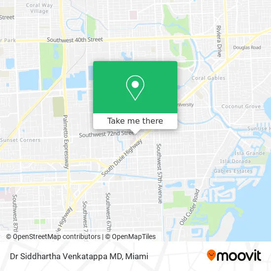 Mapa de Dr Siddhartha Venkatappa MD