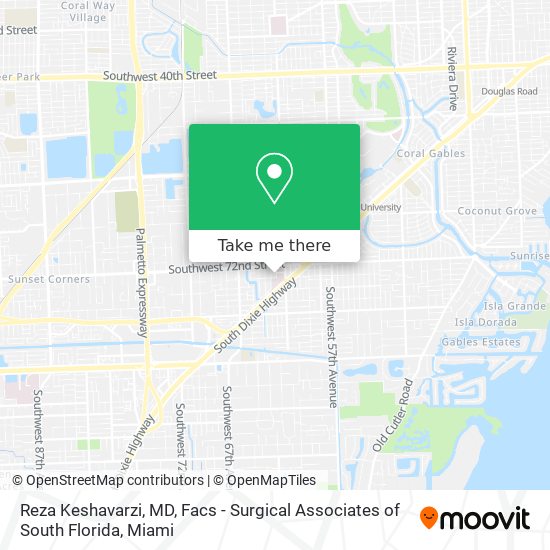 Mapa de Reza Keshavarzi, MD, Facs - Surgical Associates of South Florida