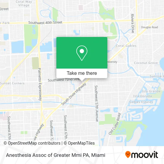 Anesthesia Assoc of Greater Mmi PA map