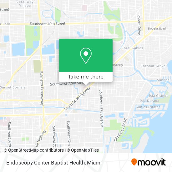 Mapa de Endoscopy Center Baptist Health