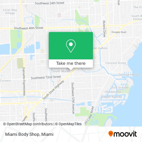 Mapa de Miami Body Shop