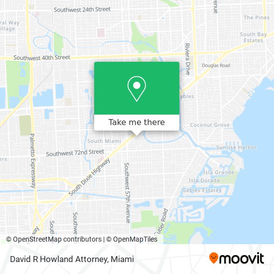 David R Howland Attorney map