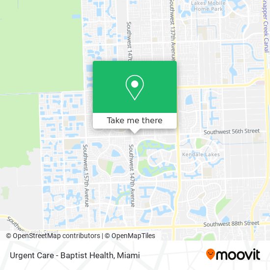 Mapa de Urgent Care - Baptist Health