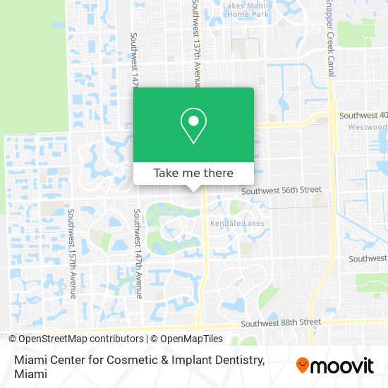 Mapa de Miami Center for Cosmetic & Implant Dentistry