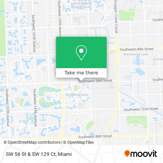 SW 56 St & SW 129 Ct map