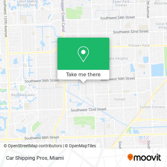 Car Shipping Pros map