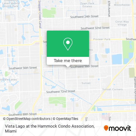 Vista Lago at the Hammock Condo Association map