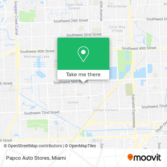 Papco Auto Stores map