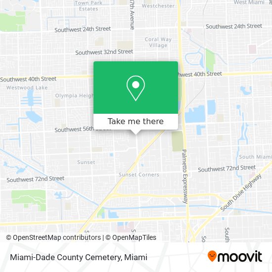 Miami-Dade County Cemetery map