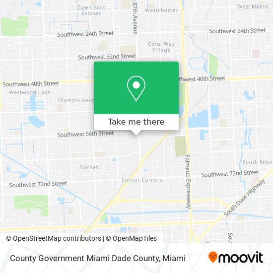 County Government Miami Dade County map
