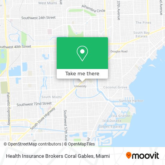 Health Insurance Brokers Coral Gables map