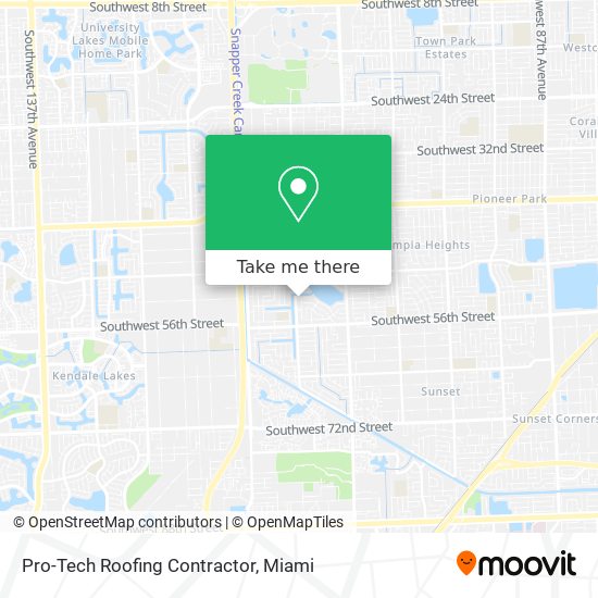 Pro-Tech Roofing Contractor map