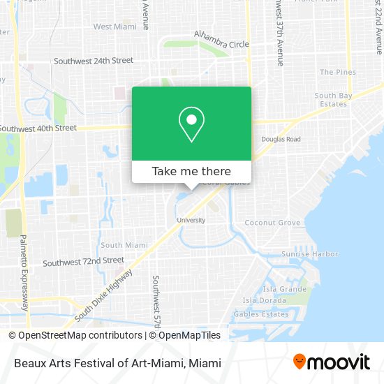 Mapa de Beaux Arts Festival of Art-Miami