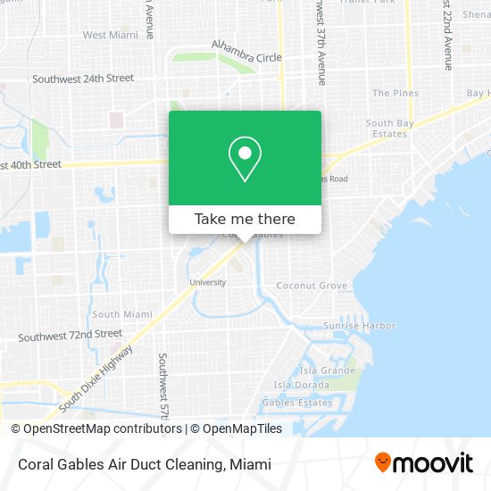 Mapa de Coral Gables Air Duct Cleaning