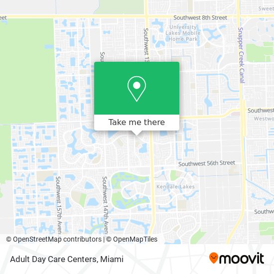 Adult Day Care Centers map