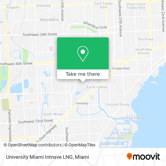 University Miami Intnsve LNG map